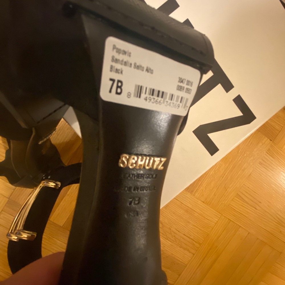 SCHUTZ POPOVIC BLACK STILETTO HEELS 7B - Picture 6 of 12